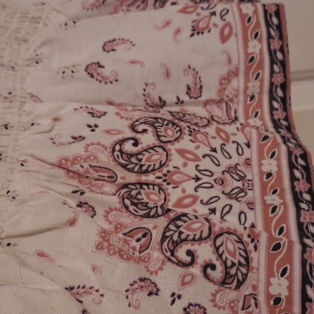 Nwt Gypsie and Moondust boho stretch take mauve navy and cream